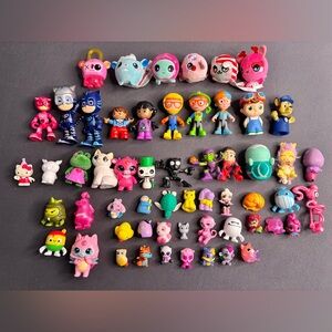 Huge Mixed Toy Lot 50+ Figures PJ Masks Disney Marvel Squishville LOL Kids
